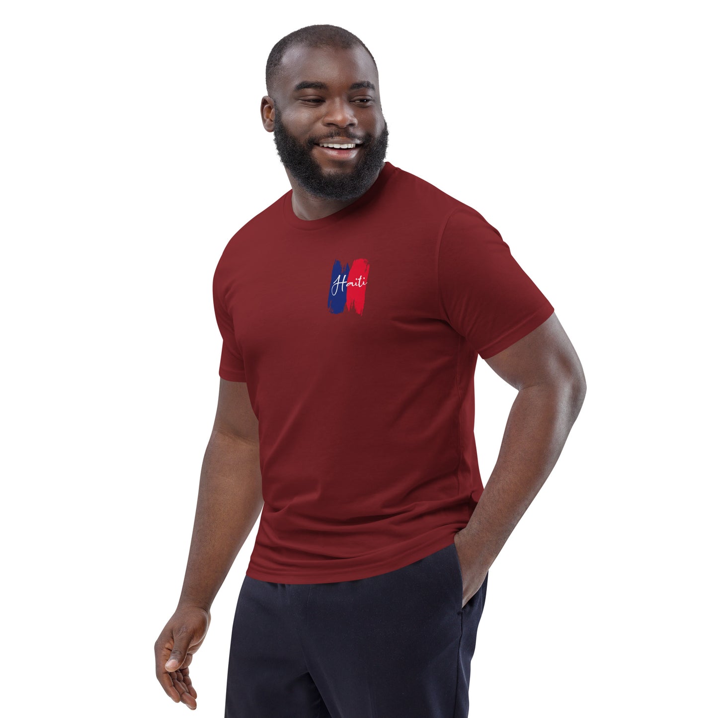 HAITI FLAG Unisex organic cotton t-shirt