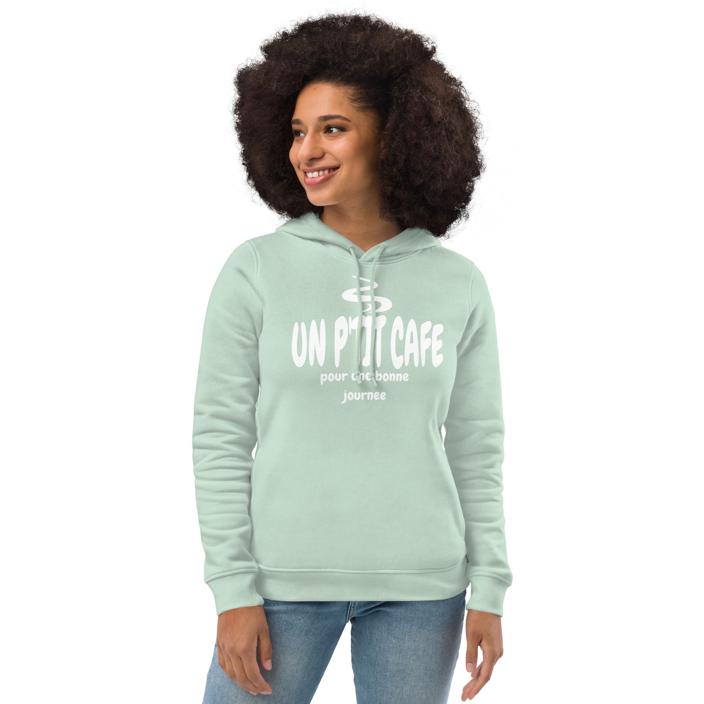UN P'TIT CAFE Women's eco fitted hoodie